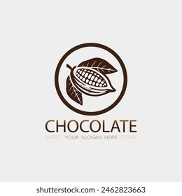 Chocolate and Cocoa logo icon vector design illustration