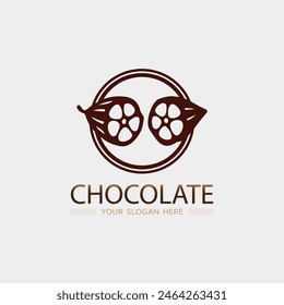 Chocolate and Cocoa logo icon vector design illustration