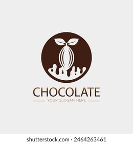 Chocolate and Cocoa logo icon vector design illustration