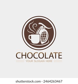 Chocolate and Cocoa logo icon vector design illustration