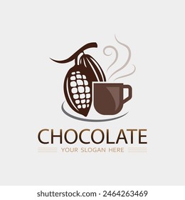 Chocolate and Cocoa logo icon vector design illustration
