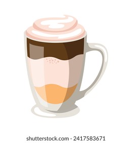 Chocolate coffee icon illustration. Vector design