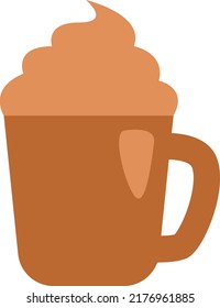 Chocolate coffee, illustration, vector on a white background.
