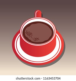 chocolate / coffee in the mug. vector illustration