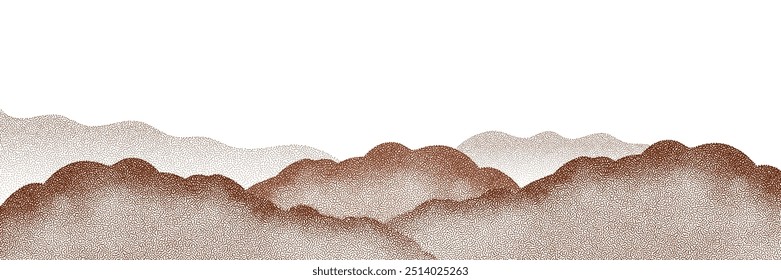 Chocolate and coffee powder, scattered cocoa on a light background. Particles of earth and dust. Brown sand texture.Top view of the cake.