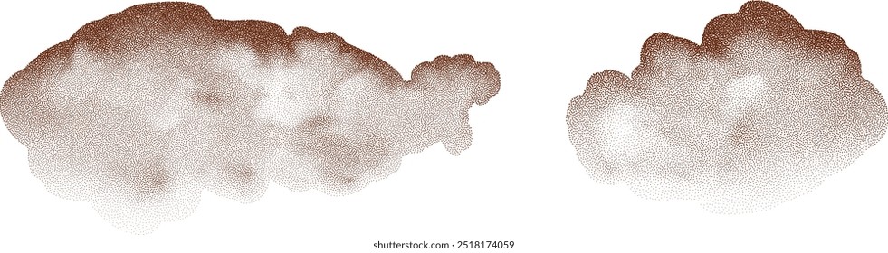 Chocolate and coffee powder, scattered cocoa on a light background. Particles of earth and dust. Brown sand texture.Top view of the cake.