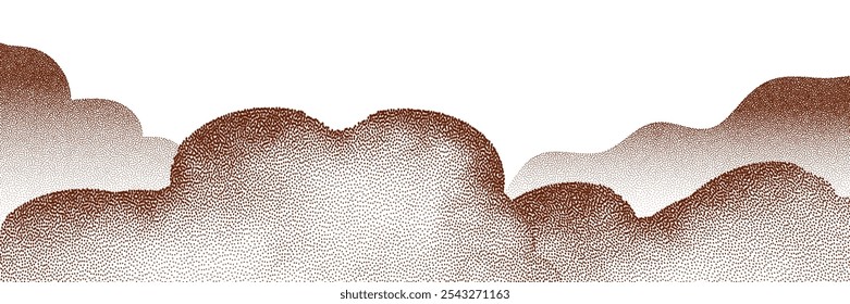 Chocolate and coffee powder, scattered cocoa on a light background. Particles of earth and dust. Brown sand texture.Top view of the cake.