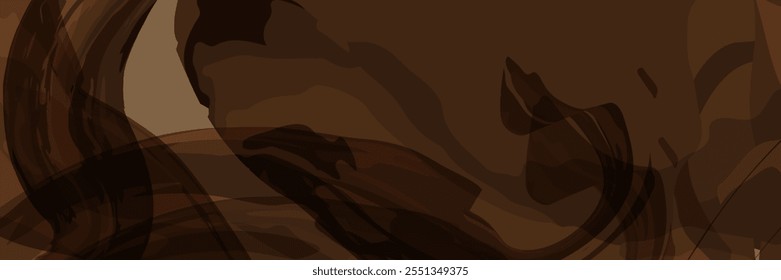 Chocolate and coffee powder, scattered cocoa on a light background. Particles of earth and dust. Brown sand texture.Top view of the cake.
