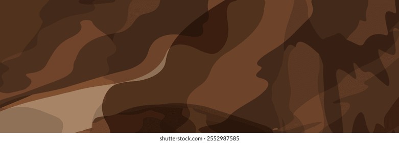 Chocolate and coffee powder, scattered cocoa on a light background. Particles of earth and dust. Brown sand texture.Top view of the cake.