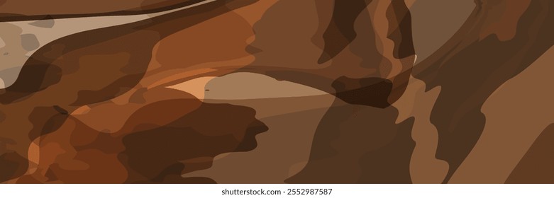 Chocolate and coffee powder, scattered cocoa on a light background. Particles of earth and dust. Brown sand texture.Top view of the cake.