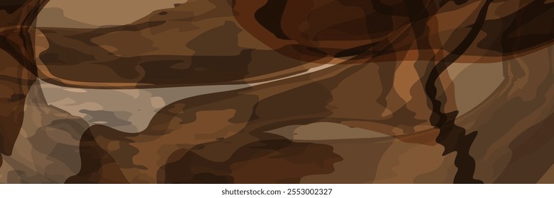 Chocolate and coffee powder, scattered cocoa on a light background. Particles of earth and dust. Brown sand texture.Top view of the cake.