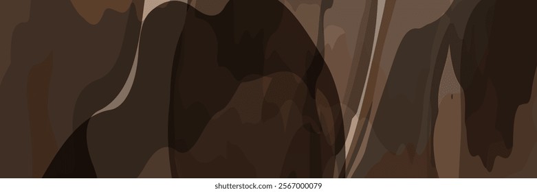 Chocolate and coffee powder, scattered cocoa on a light background. Particles of earth and dust. Brown sand texture.Top view of the cake.