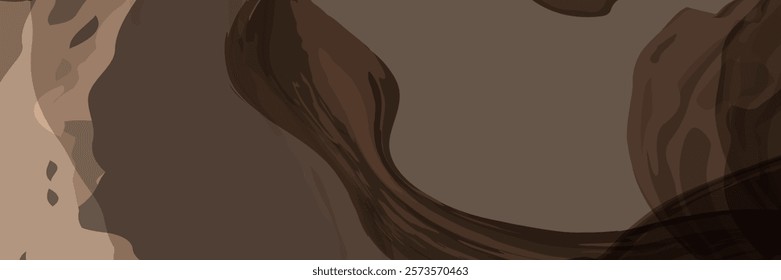 Chocolate and coffee powder, scattered cocoa on a light background. Particles of earth and dust. Brown sand texture.Top view of the cake.