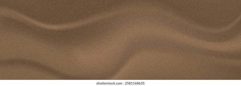 Chocolate and coffee powder, scattered cocoa on a light background. Particles of earth and dust. Brown sand texture.Top view of the cake.