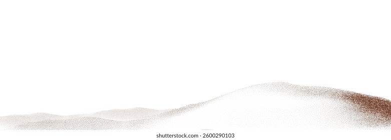  Chocolate and coffee powder, scattered cocoa on a light background. Particles of earth and dust. Brown sand texture.Top view of the cake.