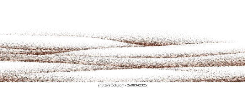  Chocolate and coffee powder, scattered cocoa on a light background. Particles of earth and dust. Brown sand texture.Top view of the cake.