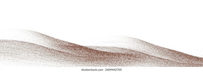  Chocolate and coffee powder, scattered cocoa on a light background. Particles of earth and dust. Brown sand texture.Top view of the cake.