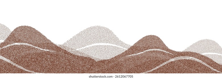  Chocolate and coffee powder, scattered cocoa on a light background. Particles of earth and dust. Brown sand texture.Top view of the cake.