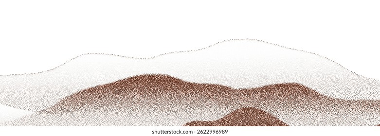  Chocolate and coffee powder, scattered cocoa on a light background. Particles of earth and dust. Brown sand texture.Top view of the cake.