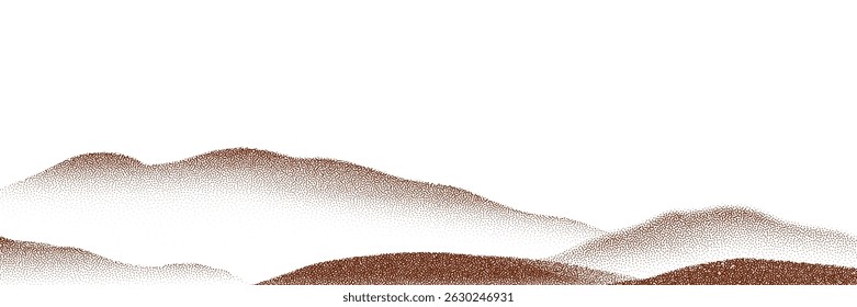  Chocolate and coffee powder, scattered cocoa on a light background. Particles of earth and dust. Brown sand texture.Top view of the cake.
