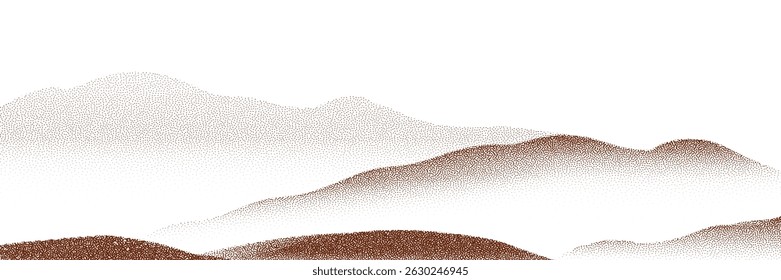  Chocolate and coffee powder, scattered cocoa on a light background. Particles of earth and dust. Brown sand texture.Top view of the cake.