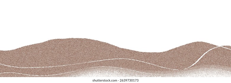  Chocolate and coffee powder, scattered cocoa on a light background. Particles of earth and dust. Brown sand texture.Top view of the cake.