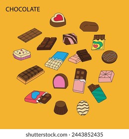 Chocolate collection , drak chocolate set