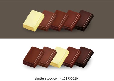 Chocolate collections, vector illustration.