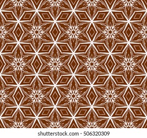 chocolate color. Abstract floral seamless pattern. geometry design. Vector. Texture for holiday cards, Valentines day, wedding invitations, design wallpaper, pattern fills, web page, banner, flyer.