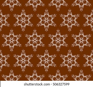 chocolate color. Abstract floral seamless pattern. geometry design. Vector. Texture for holiday cards, Valentines day, wedding invitations, design wallpaper, pattern fills, web page, banner, flyer.