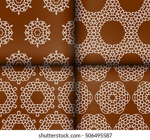 chocolate color. Abstract floral seamless pattern. geometry design. Vector. Texture for holiday cards, Valentines day, wedding invitations, design wallpaper, pattern fills, web page, banner, flyer.