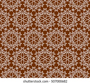 chocolate color. Abstract floral seamless pattern. geometry design. Vector. Texture for holiday cards, Valentines day, wedding invitations, design wallpaper, pattern fills, web page, banner, flyer.