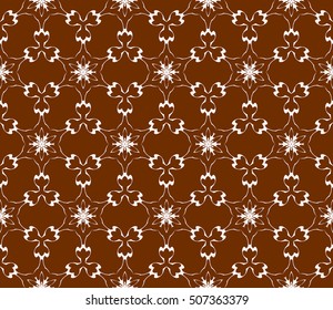 chocolate color. Abstract floral seamless pattern. geometry design. Vector. Texture for holiday cards, Valentines day, wedding invitations, design wallpaper, pattern fills, web page, banner, flyer.