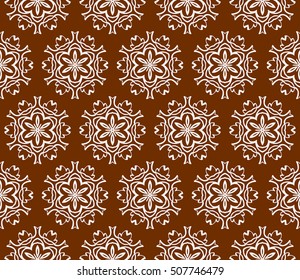 chocolate color. Abstract floral seamless pattern. geometry design. Vector. Texture for holiday cards, Valentines day, wedding invitations, design wallpaper, pattern fills, web page, banner, flyer.