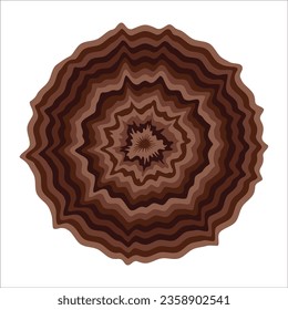 chocolate color Concentric circle elements. Element for graphic web design, Template for print, textile, wrapping, decoration, Abstract art seamless pattern with colorful circles vector illustration