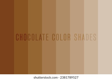 Стоковое векторное изображение: Chocolate color shades swatches color palette vector illustration set