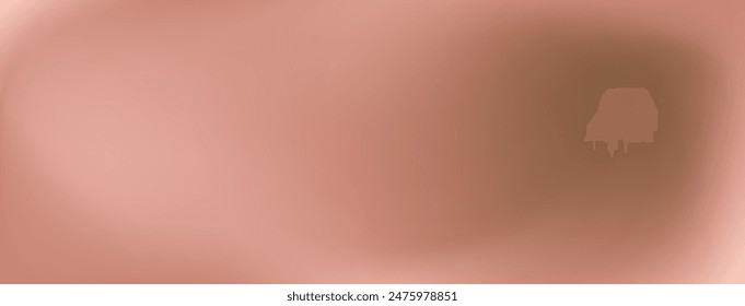 Chocolate color vector gradient background. Brown silky blurry banner backdrop. Expensive elegant fashion textile imitation. Blurred wavy aesthetic backdrop in soft light dusty pink and beige colors