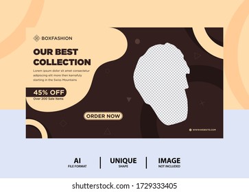 Chocolate Color Watch Product Web Banner Design