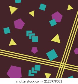 Fondo geométrico cuadrado de color chocolate 2