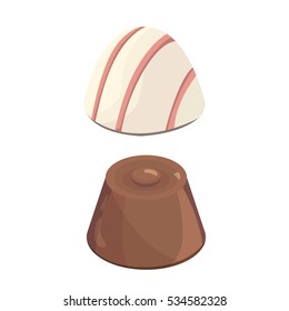 chocolate colorful candies isolated vector