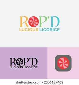 Chocolate company logo, cotton candy logo, pastry shop brand identity, bakery logo, cake shop branding design, logotype, logo design vector and template.