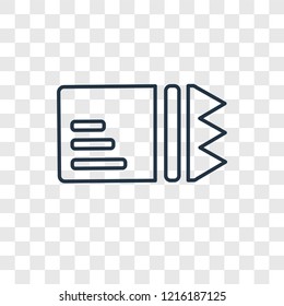 Chocolate concept vector linear icon isolated on transparent background, Chocolate concept transparency concept in outline style