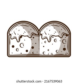 chocolate confectionery icon isolated flat