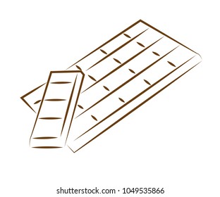 chocolate contour vector illustration isolated