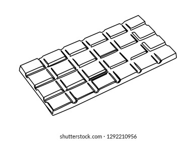 chocolate contour vector illustration isolated