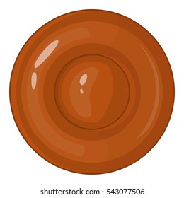 Chocolate cookie icon. Cartoon illustration of chocolate cookie vector icon for web design