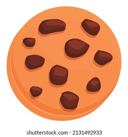 Chocolate cookie icon cartoon vector. Cocoa piece. Milk food