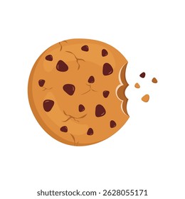 Chocolate Cookie Icon Vector Design.