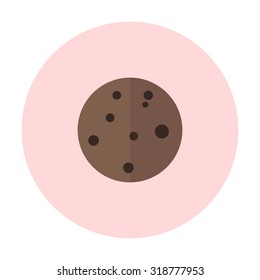 chocolate cookie icon , vector illustration