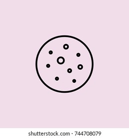 chocolate cookie line black icon